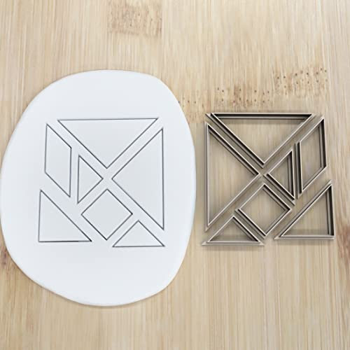 Tangram Puzzle 7pieces cookie cutter Fondant Keksstempel/Ausstechform keksausstecher PLA ca.8cm