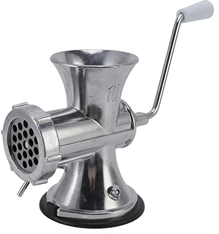 TANM Meat Grinder, Silver Manual Meat Grinder for Home Cooking