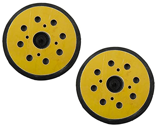 2 almohadillas de disco de lijado de 125 mm, 5 pulgadas, 8 agujeros, almohadilla de repuesto de lijadora orbital de gancho y bucle compatible con 151281-08 DW4388