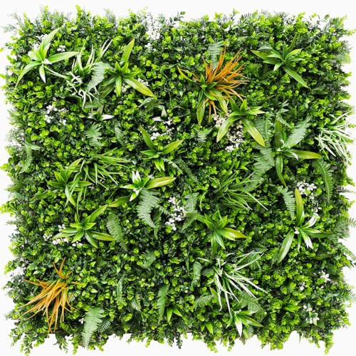 SYNTHAIETIK Mur Végétal Artificiel Savane - Décoration Intérieure & Extérieure - Haute Qualité - Résistant UV et Intempéries - Prix au m