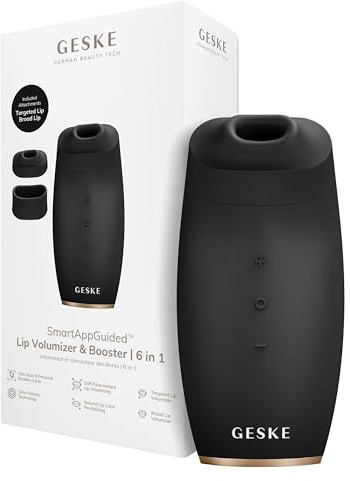 GESKE Lip Volumizer & Booster | 6 in 1 | Quick Lip Plumper | SmartAppGuided™ | Lippenbooster vollere Lippen | Lippenauffüller & Lippenvergrößerer automatisch
