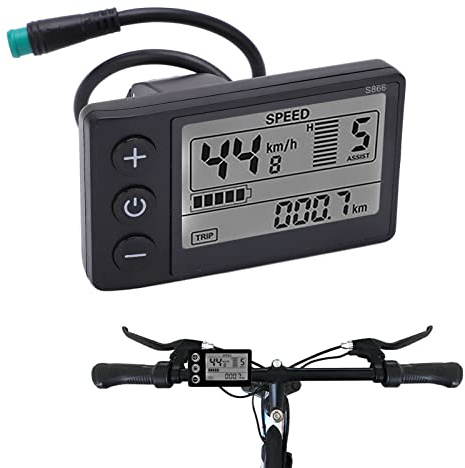 Yosoo Vélo électrique à écran LCD 24V 36V 48V. Vélo électrique S866 LCD Display Meter 24V 36V 48V Panneau de Commande avec Prise étanche