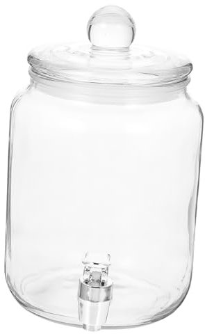 LIFKOME Weinspender Aus Glas Mit Ausgießer Getränkespender Für Wein Und Saft Kaltbrühkrug Zum Verschließen Für Lagerung Und Servieren