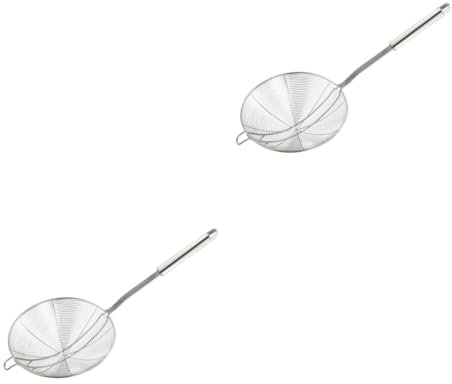 MAGICLULU 2stücke Sieblöffel Mit Drahtgeflecht Durchmesser Für Hot Pot Pasta Und Frittieren Ergonomischer Griff Hitzebeständig Spülmaschinengeeignet