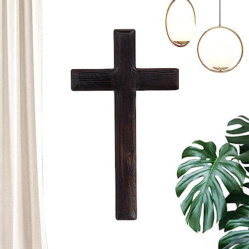 Maciun Schwarzes Holzkreuz | Holz mit einem Kreuz zum Segen, Gebetskreuz für die Hand, Handkreuz für die Kirche, Dekoration, Meditationshaus zur Prüfung