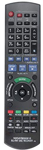 AULCMEETF NEW N2QAYB000616 Replacement Remote Control Work for Panasonic Blu-ray Disc Recorder IR6 DMR-BST700 DMR-BST701 DMR-BST800 DMR-BWT800 DMR-BWT700EC Dmr-bwt700 DMR-BST700EG