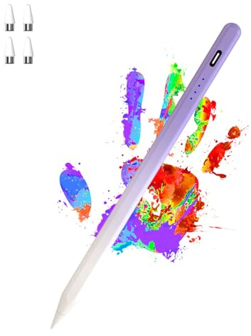 Tablet Stift für alle Tablets with 4 Tip Magnetic iPad Stift,Gradient Lila