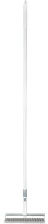 Floor Brush, Floor Cleaning Brush, Car Cleaning Brush, Heavy Duty Glass Brushes, for Dirty Kitchen Garden, White, ABS, PP And Spray Iron 123x23x6.5 Cm 48.43x9.06x2.56 Inches for Home