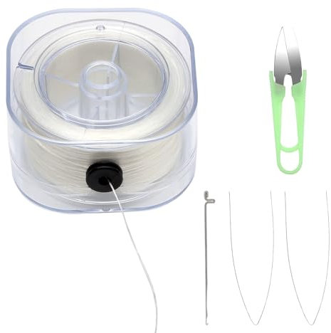 120 metros de goma elástica para pulseras, 0,6 mm, transparente, hilo de perlón, cuerda de nailon, banda elástica para pulseras, manualidades, perlas, joyería, collar