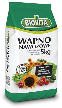 BIOVITA Gartenkalk & Rasenkalk 5 kg – Hochwertiger Kalkdünger zur Entsäuerung des Bodens, Förderung des Pflanzenwachstums und Verbesserung der Nährstoffaufnahme