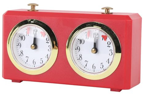 Retro -Analog -Schachkakt -Timer, Professionelle Mechanische Schachuhr mit Großen Zifferblättern, Leicht zu Lesen, Mechanischer Schachtimer für Schachbrett International Chess