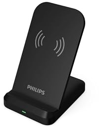 Philips DLP9212 Support de Chargeur sans Fil Qi, Charge sans Fil 15 W Maximum, Support de téléphone et Chargeur 2 en 1, Protection Multiple, visualisation Mains Libres
