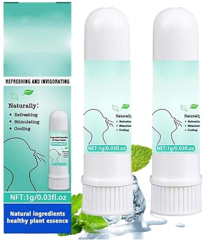 Peachloft Inhalateur nasal, bâton d'inhalateur nasal rafraîchissant naturel, profitez de l'air frais, nettoie le corps et améliore l'immunité, ingrédients entièrement naturels, extrait doux d'essence