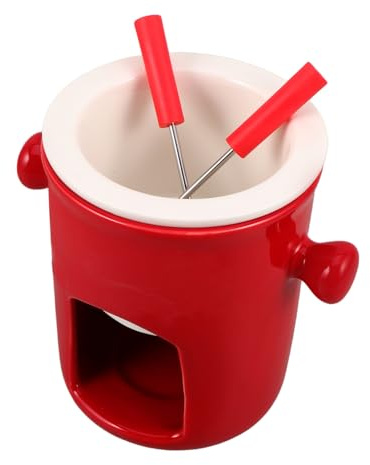 Cabilock Chauffe-Beurre Céramique Tasse à Chocolat Fondant Service à Fondue Au Chocolat Ensemble De Tasses à Fondue Pot à Fondant pour Réunions Familiales
