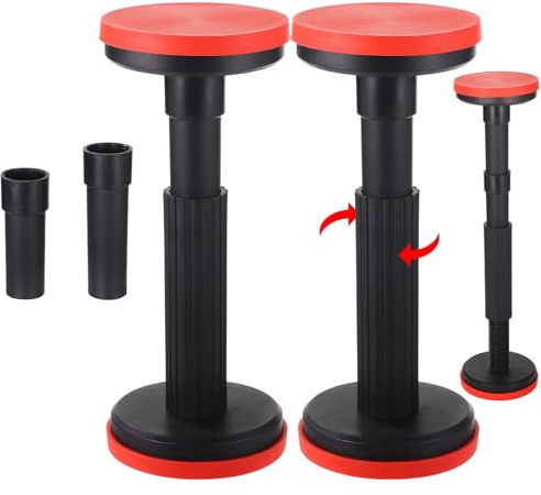 Due aste di supporto telescopiche regolabili, aste per armadietti, staffe di sollevamento in plastica resistente, sistema di carico di 199,6 kg