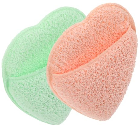 Abaodam Esponjas Faciales Limpiadoras de 2piezas para Depuración y Eliminación Rápida de Maquillaje, Accesorio Práctico para Cuidado Facial Diario