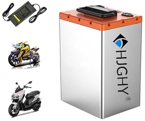 HJGHY 60v 45ah, Batería de fosfato de Hierro y Litio LiFePO4 de 60 V, 45 Ah, 72 V, 40 Ah y 58 Ah, batería Recargable para Motocicleta eléctrica de 60 voltios.