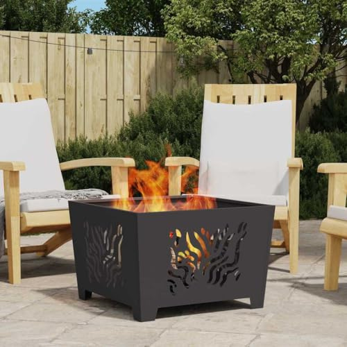 Generico Focolare Nero 60 x 60 x 40 cm Acciaio,Casa e Giardino,Caminetti-858914