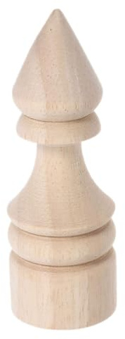 FUOYLOO Wooden Bedpost Topper Finials 4X10Cm Unfinished Craft Finials for Home Decor and Living Room Furniture
