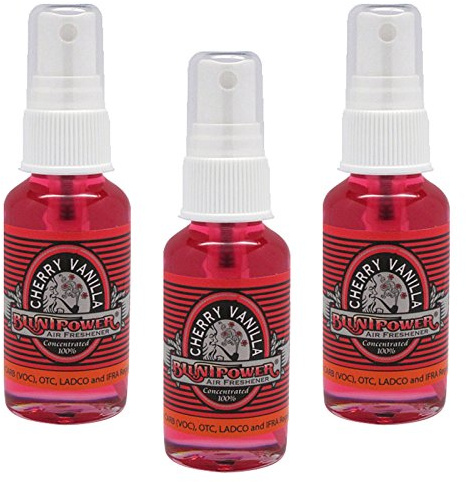 BluntPower (Cherry Vanilla, 3 Pack) Concentrated Air Freshener - Premium Oil Based Air Freshener Spray For Home and Car - Long-Lasting Bathroom Spray, Car Freshener, & Odor Eliminator Spray