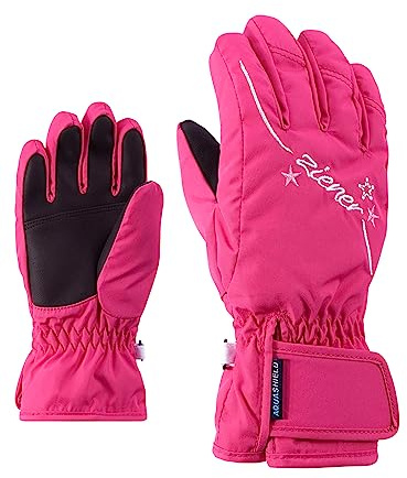 Ziener Flickor LULA AS GIRLS handske junior skidhandskar/vintersport | vattentät, ventilerande, rosa (pop rosa), 6,5