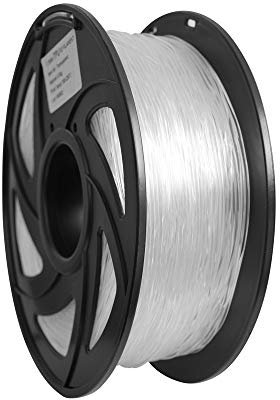 Flexible TPU 3D-Drucker Filament, 1,75 mm, Farbe ist natürlich klar, Genauigkeit +/- 0,05 mm, Nettogewicht 1 kg (2,2 lb) (transparent)，Härte 95A…