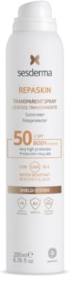 Sesderma Repaskin Aerosol Fotoprotector SPF50+ – Textura Súper Ligera y Transparente – Resistente al Agua – 200 ml