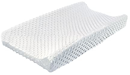 iEvolve Funda para cambiador, ultra suave, con puntos de visón, transpirable, para cambiador, para bebés, niños y niñas (blanco)
