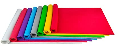 Jtnohx Morbido Artigianato Feltro Tessuto Bundle, Feltro Colore per Cucire 40cmx1m, 8Pcs Pannolenci Colorati Morbido per Partito Festival Serie Decorazioni(Colori natalizi)