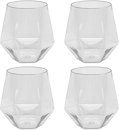 GImLY 4 Uds soporte para whisky copa de vino de plástico transparente suministros para beber para Bar en casa