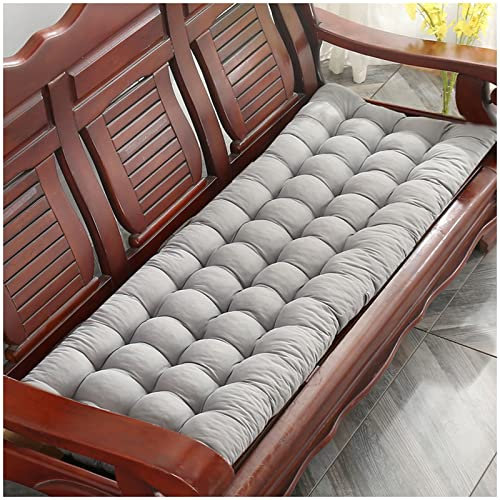 ZTGL Bankauflage 2 oder 3 Personen, Sitzkissen für Gartenbank, Polster Auflage Outdoor - Bankpolster Auflage für Sitzbank & Hollywoodschaukel, Verschiedene Größen,Grau,55x180cm(22x71inch)