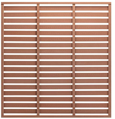 Wohnmöbel Zaunblende WPC 180x180 cm Größe Braun