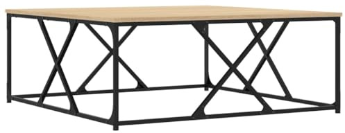 vidaXL Soffbord sonoma-ek 100x100x40 cm konstruerat trä