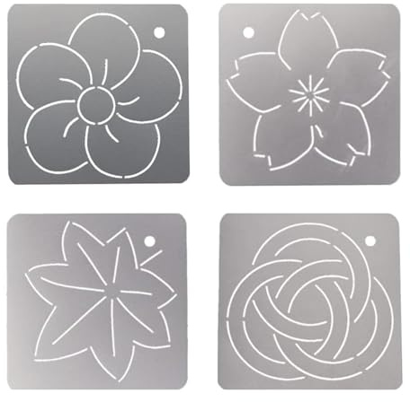 4Pcs Durable Embroidery Quilting Stencils Painting Drawing Craft Stencil Plastic Templates Simple Quilting Design Transparent Sewing Templates for Sewing Accessories