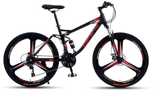 SKIHOT 26 Zoll Mountainbike, 24-Gang Fahrrad MTB mit Vollfederung, MTB Dirt Bike für Städte, Arbeitswegen, Reisen in Bergen,26-3/Spokes