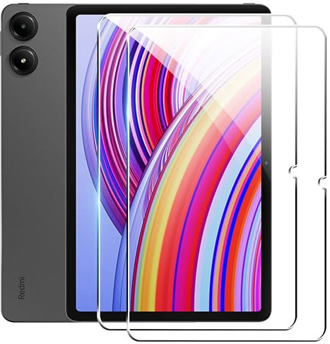 Rojeuinn 2 Pezzi Vetro Temperato per Redmi Pad Pro 5G/ 4G / Xiaomi POCO Pad 12.1 inches Pellicola Protettiva, Senza Bolle, Anti-Scratch,Durezza 9H