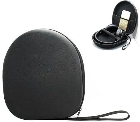 1 Pcs headphone storage bag,headphone case,Anti-pressure protection earphone storage case,For most of the common headsets on the market,Providing comprehensive protection for your headphones(Black)