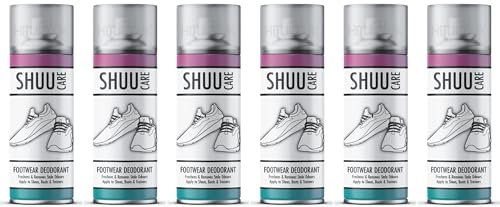 6 x Shoe & Boot Deodorant Spray Smell Remover for Foot Neutralizes Odor Sprays 250ml