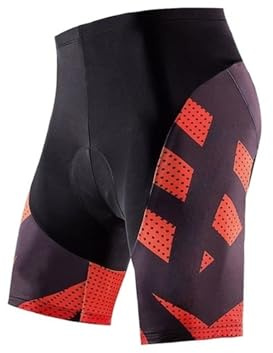 DUNSBY Cuissard Velo Homme Shorts de Cyclisme Hommes équipe Sportive Shorts de Cyclisme Femmes vélo Shorts d'équitation Sport Course Pantalons Courts(Red,XL)