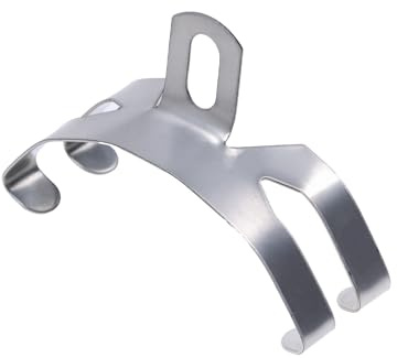 Generisch Fahrrad schiebebrücke Schutzblech Befestigung Halter Halterung Klemmung 65-70 mm Breite Silber aus Stahl (Silber 1 Stück)