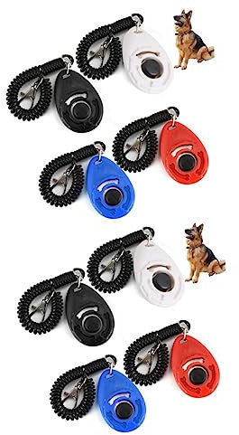 SEWOART 8stücke Professionelle Hundeklicker Mit Großem Knopf Und Handgelenkband Effektives Training Für Hunde Katzen Und Pferde Langlebiges Design Und Lauter Für Klickertraining