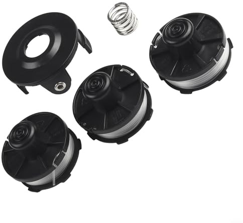 Schnurspulenabdeckungs-Set für DUR181Z Trimmer 8, flaches Profil-Design, 1 6 mm Durchmesser, inklusive 5 Ersatzteilen
