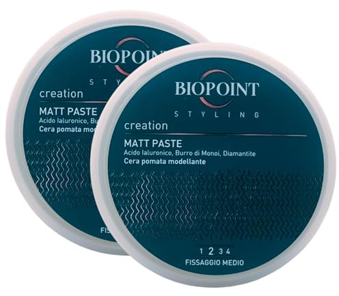 Cera Pomata Modellante Per Capelli MATT PASTE a Fissaggio Medio. Azione Idratante e Rinforzante 100ml (2 Unità)