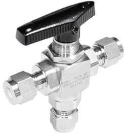 1pc 200bar 3 Way Ball Valve Stainless Steel 316 OD Compression 6mm, 8mm, 10mm, 12mm,1/8' 1/4' 3/8 1/2 3/4 Valve Three Way(6mm)