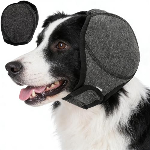 Hunde Ohrenschützer Mit Geräuschunterdrückung,Hunde Gehörschutz,Wasserdichter Hunde Ohrenschutz mit Elastischem Kopfband,verstellbare Hunde Ohrenschützer Für Geräuschblockierung, Beruhigung,Baden