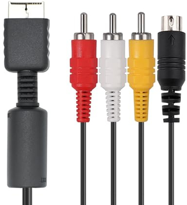 S Video AV Cable for PS3 PS2 PS1, S-Video Audio Video TV Cord Compatible with PlayStation 1/2/3, 1.8M/6FT