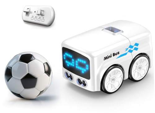 Mini Auto RC, Autobus RC, Giocattolo per Autobus con Controllo Gesti Intelligente Mini Auto con Evitamento Automatico e Luci di Espressione Divertenti Giocattolo Telecomandato per Bambini Adulti, Bia