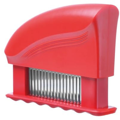 HENDI Ablandador de carne Profi Line - 51 cuchillas - Rojo - 42x150x(H)118 mm