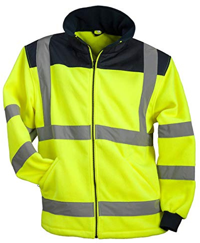URG Fleece Warnjacke Winterjacke Warnschutzjacke Arbeitsjacke Gelb (POL-HSV-Y)
