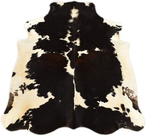 generisch KUHFELL STIERFELL BRAUN Weiss ca. 200 x 220 cm Tricolor Rinder Fell Teppich DREIFARBIG